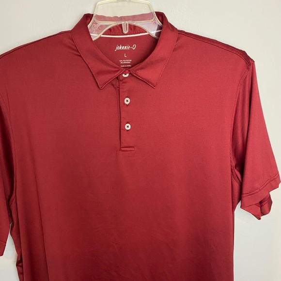 Johnnie O Mens Large Red Short Sleeve Polo Shirt Golf Casual - Picture 2 of 8